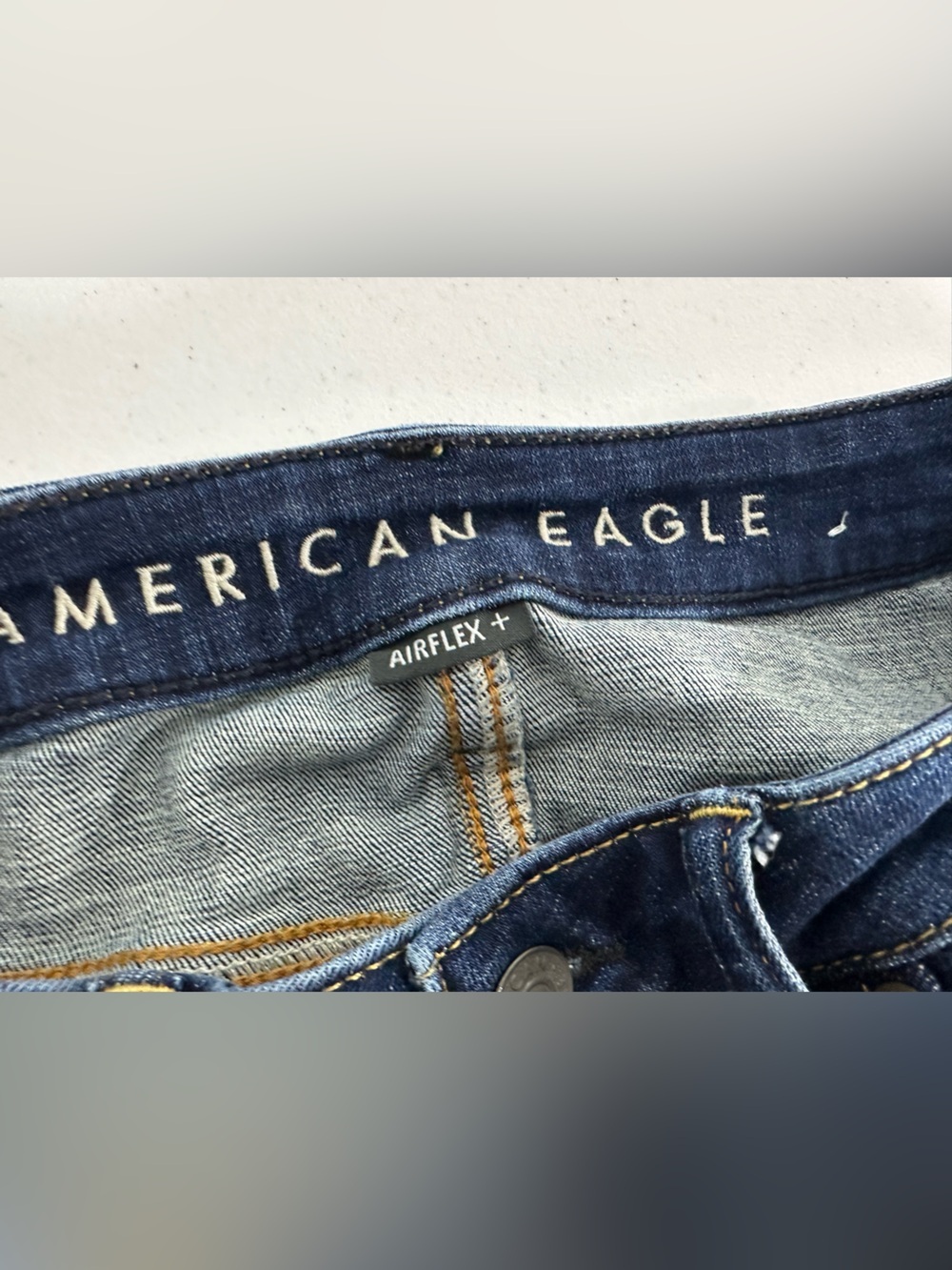 American Eagle Mens Sz 29x32 Destroyed Airflex Slim Denim Blue Jeans Stretch - Picture 9 of 15